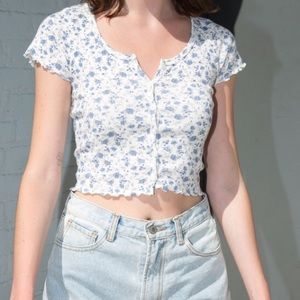 COPY - Brandy Melville Zelly Ruffle Top